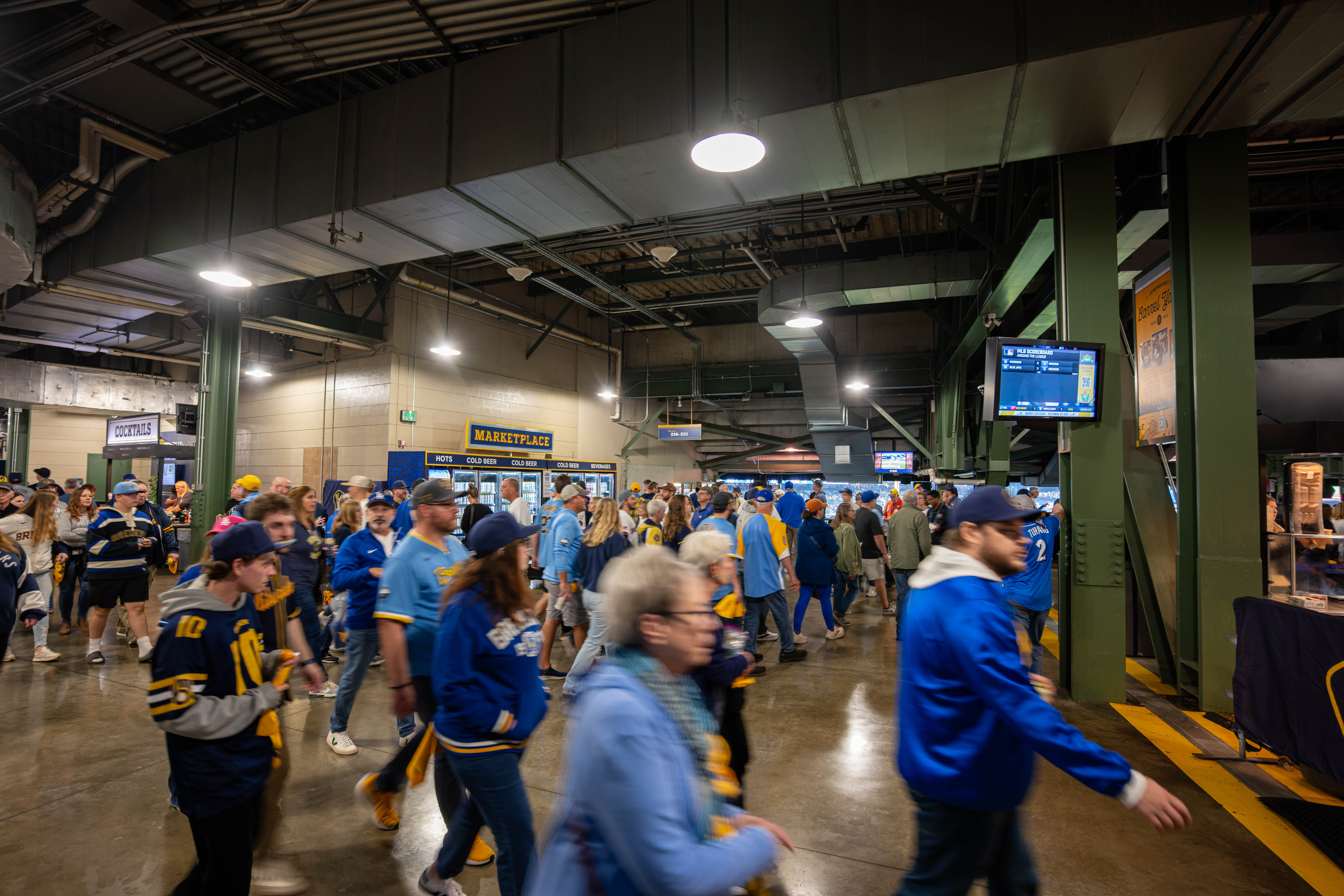 Oct 13, 2025; Milwaukee, Wisconsin, USA; Game 1 of the National League Championship Series between the Milwaukee Brewers and the Los Angeles Dodgers at American Family Field on October 13, 2025 in Milwaukee, Wisconsin. Photography by Ross Harried for Second Crop Sports.