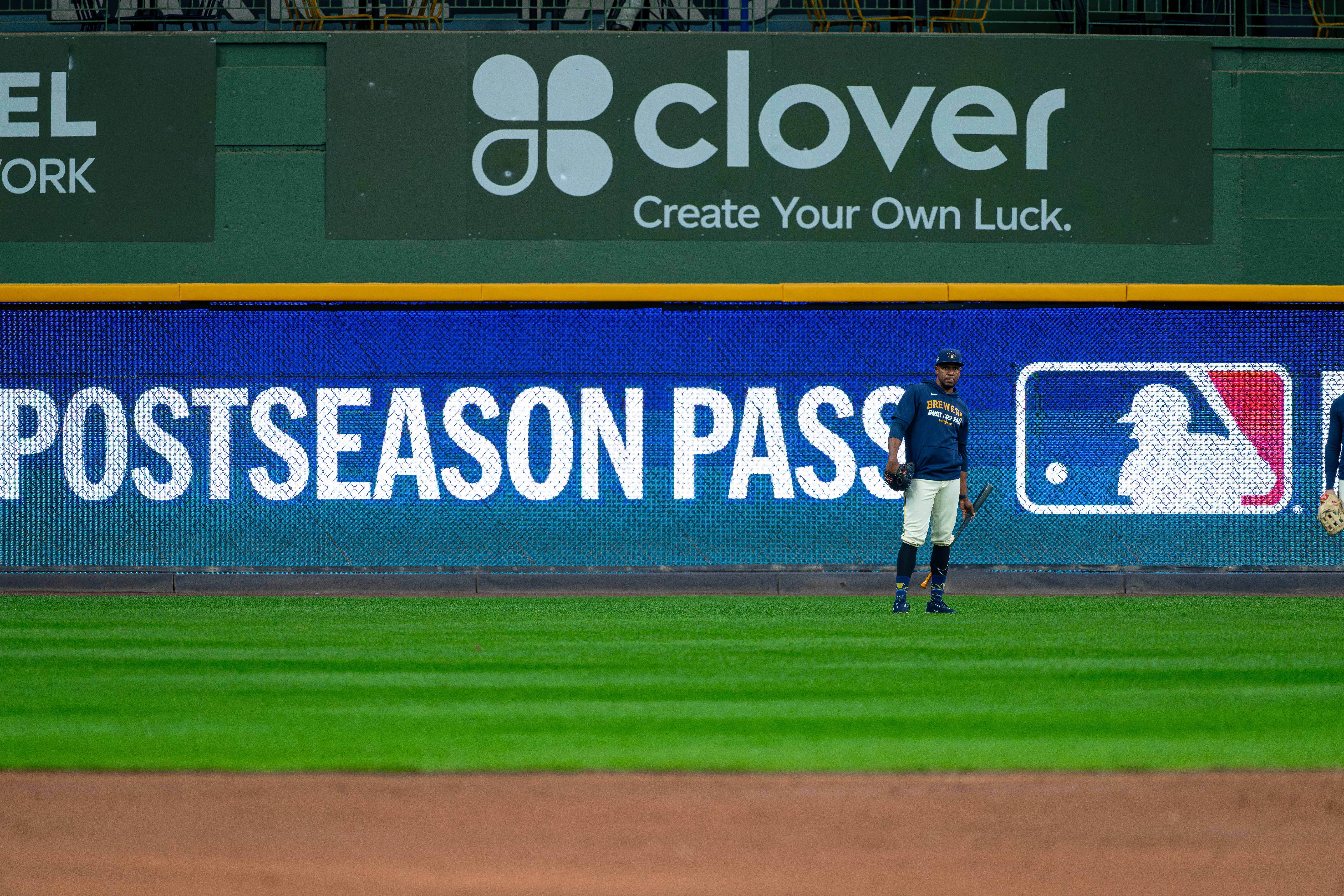 Oct 14, 2025; Milwaukee, Wisconsin, USA; Game 2 of the National League Championship Series between the Milwaukee Brewers and the Los Angeles Dodgers at American Family Field on October 14, 2025 in Milwaukee, Wisconsin. Photography by Ross Harried for European Pressphoto.