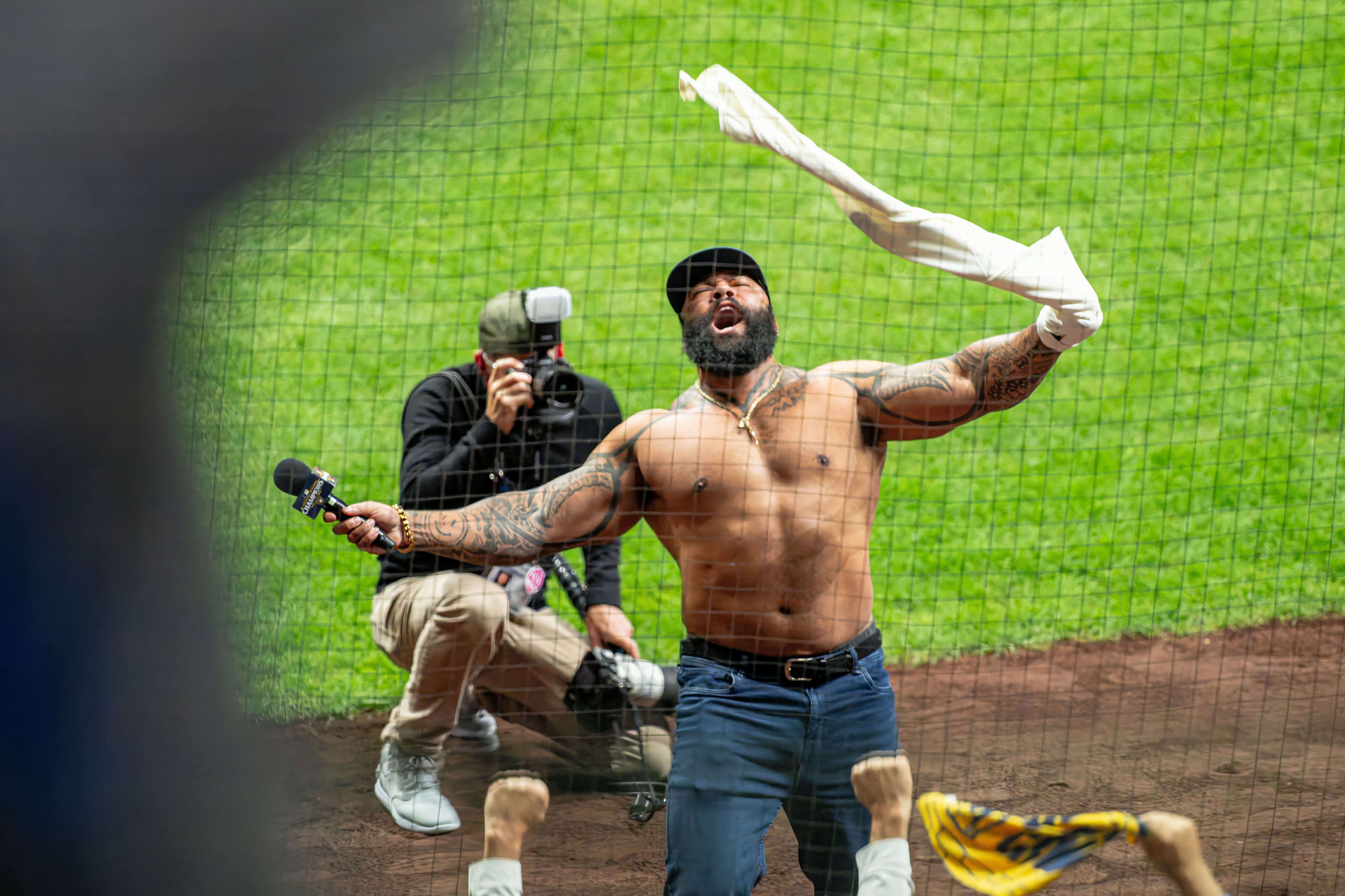 Oct 14, 2025; Milwaukee, Wisconsin, USA; Game 2 of the National League Championship Series between the Milwaukee Brewers and the Los Angeles Dodgers at American Family Field on October 14, 2025 in Milwaukee, Wisconsin. Photography by Ross Harried for European Pressphoto.