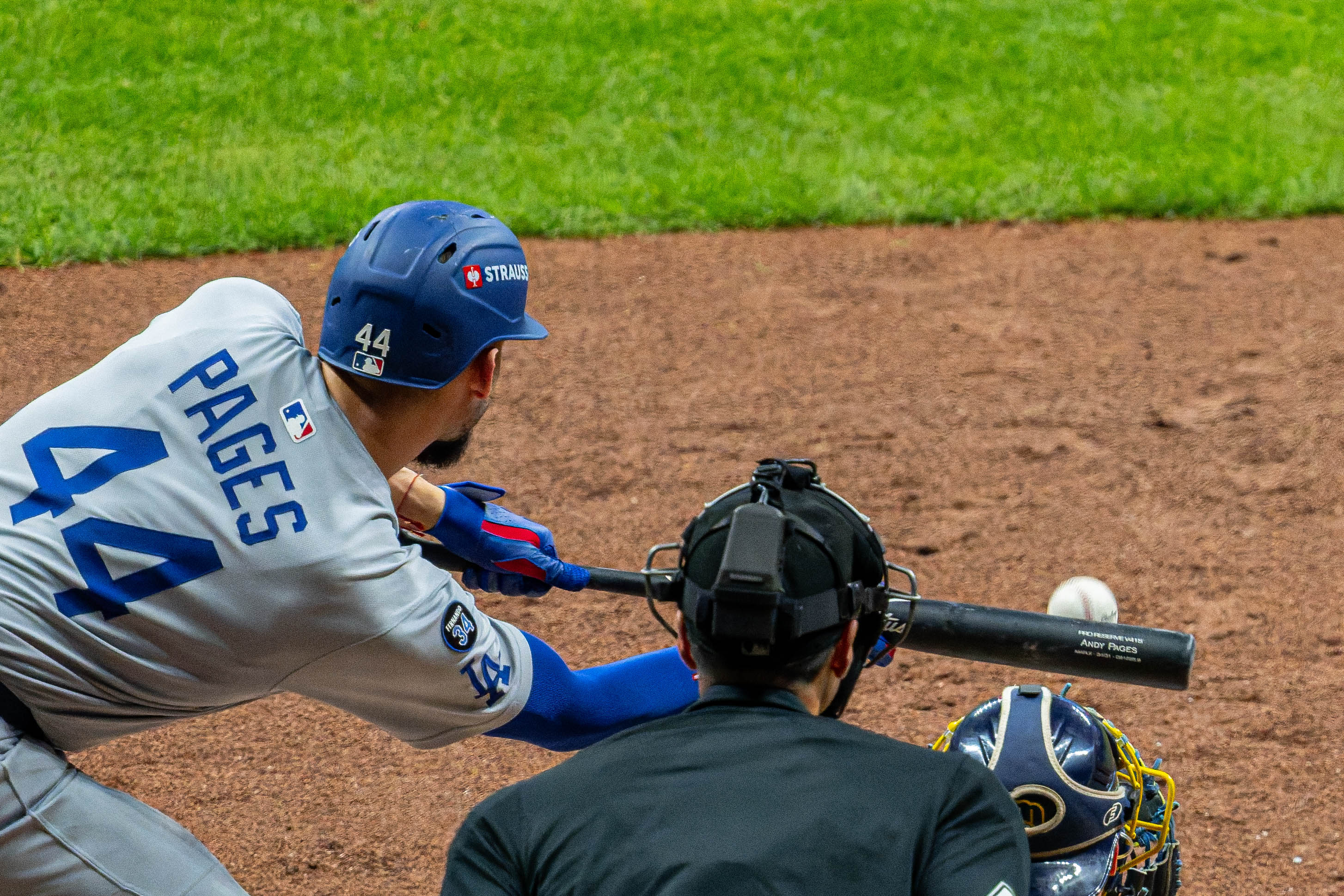 Oct 14, 2025; Milwaukee, Wisconsin, USA; Game 2 of the National League Championship Series between the Milwaukee Brewers and the Los Angeles Dodgers at American Family Field on October 14, 2025 in Milwaukee, Wisconsin. Photography by Ross Harried for European Pressphoto.