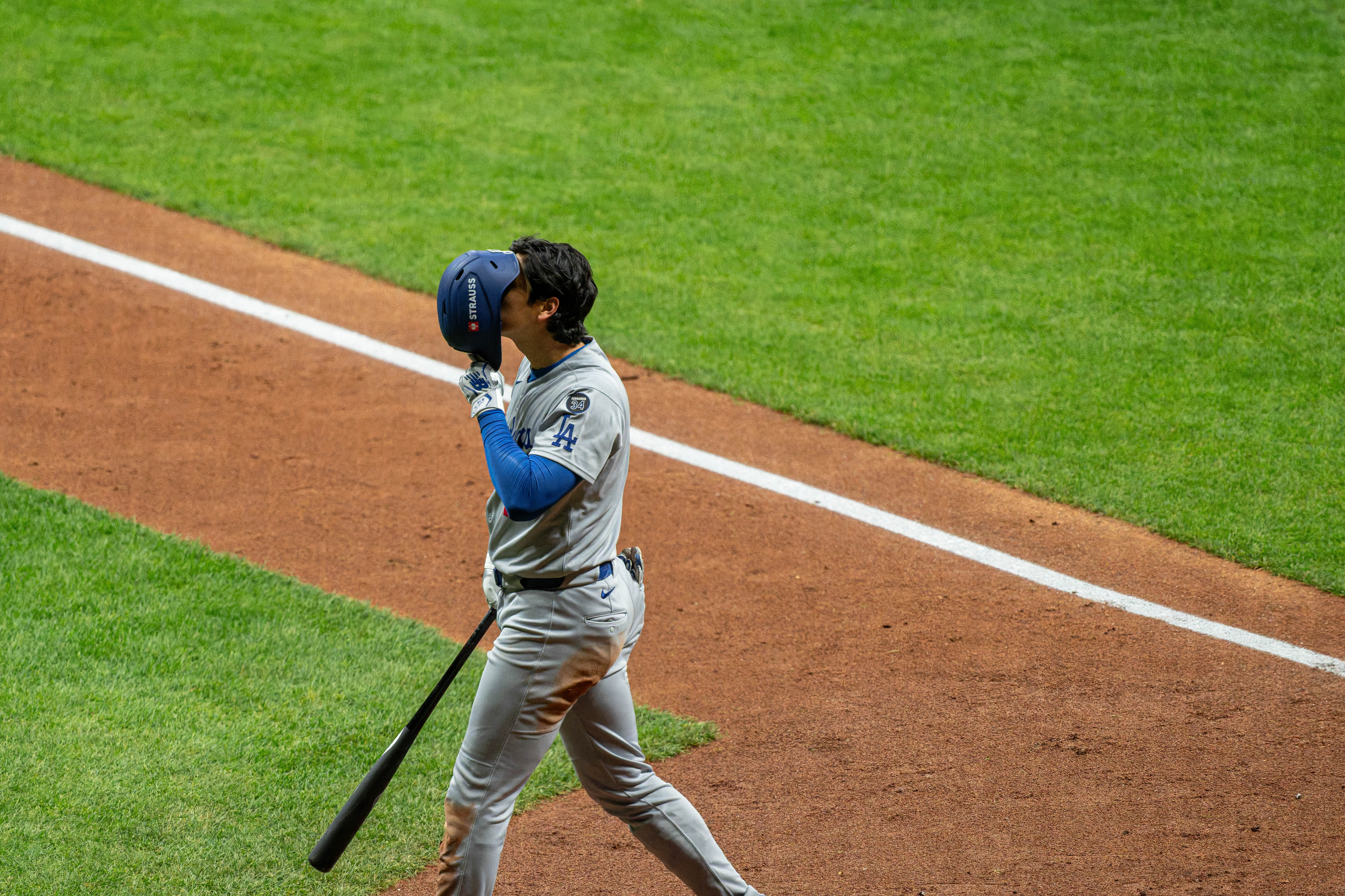 Oct 14, 2025; Milwaukee, Wisconsin, USA; Game 2 of the National League Championship Series between the Milwaukee Brewers and the Los Angeles Dodgers at American Family Field on October 14, 2025 in Milwaukee, Wisconsin. Photography by Ross Harried for European Pressphoto.